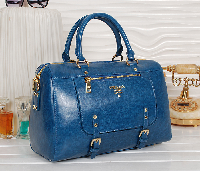 Prada borsetta in pelle blu 0828